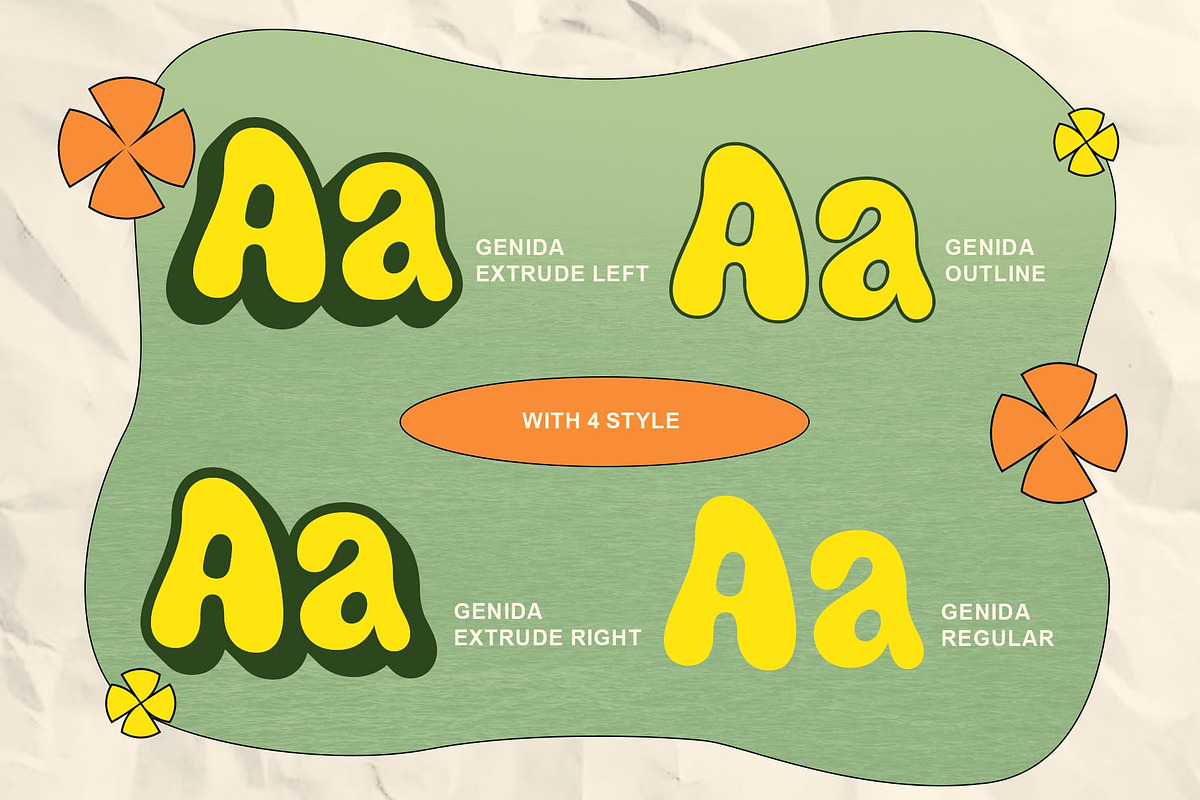 Genida 3D, a Sans Serif Font by Craft Supply Co. (Photo 2 of 8)