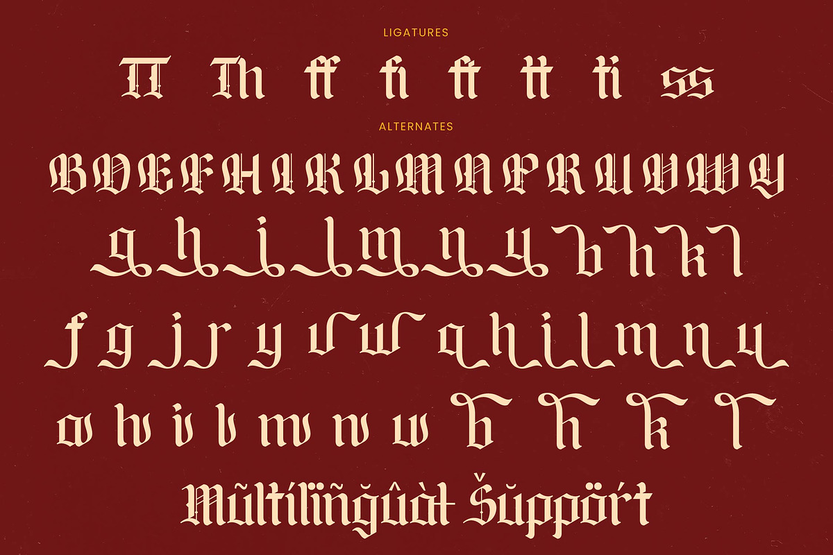 Lionkin Stylish Blackletter Font, a Blackletter Font by timelesstype.co (Photo 19 of 20)