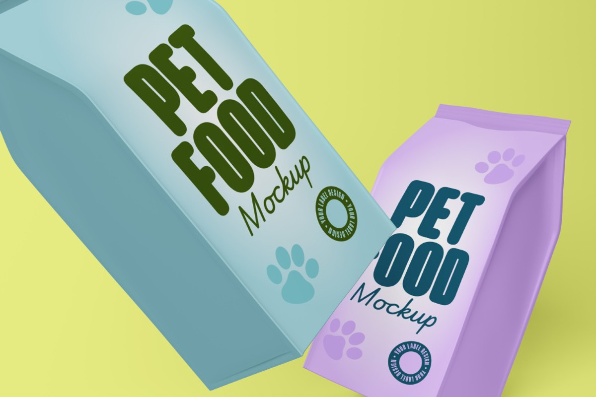 Pet Food Packaging Mockup, a Packaging Mockup by graphicook