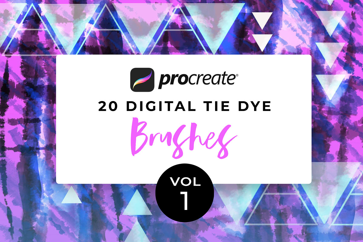 Procreate Tie-Dye Brush Stamp Bundle preview 2