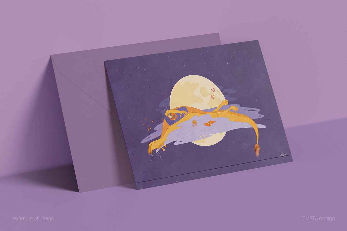 Romantic Dragons | Illustration Kit, an Animal Illustration by TMETA design (Photo 9 of 12)