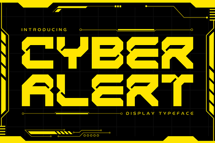 Cyber Alert - Futuristic Font, a Sans Serif Font by Sronstudio