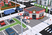 Low Poly City Town Pack, an Architecture 3D Model by multimedia4ds (Thumbnail 21 of 41)