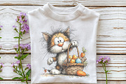 Whimsical Easter Cat Clipart, an Illustration by OK Design (Thumbnail 6 of 6)