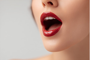 The image features an isolated mouth, a Person Photo by ZinetroN