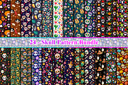 Skull Pattern Digital Paper, a Pattern Graphic by Digital Studio (Thumbnail 1 of 5)