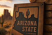 Arizona Map Line Cactus Saguaro Logo, a Branding & Logo Template by Enola99d (Thumbnail 1 of 2)