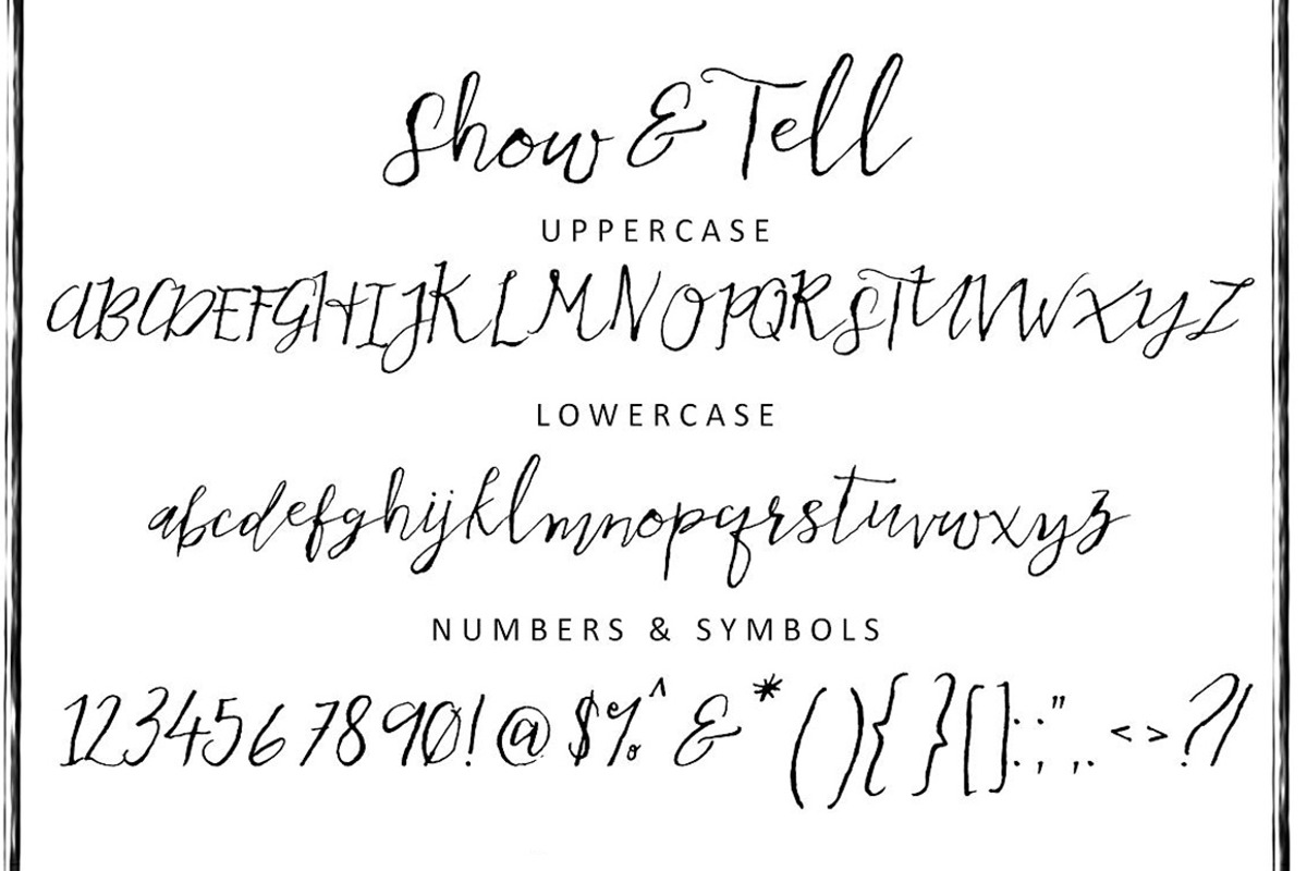 Show & Tell Font preview 2
