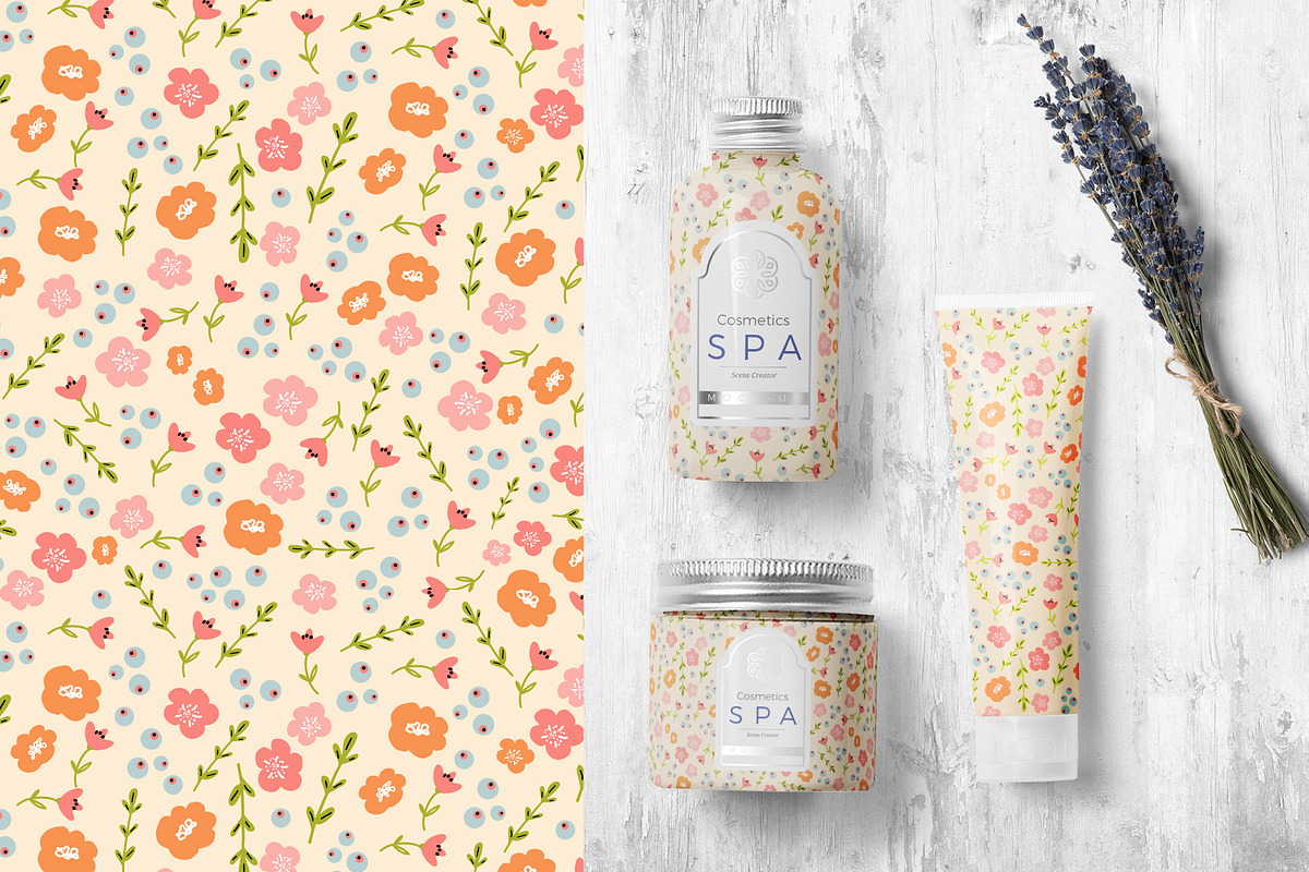 Ditsy flower pattern, a Pattern Graphic by Cozy pattern shop (Photo 5 of 10)