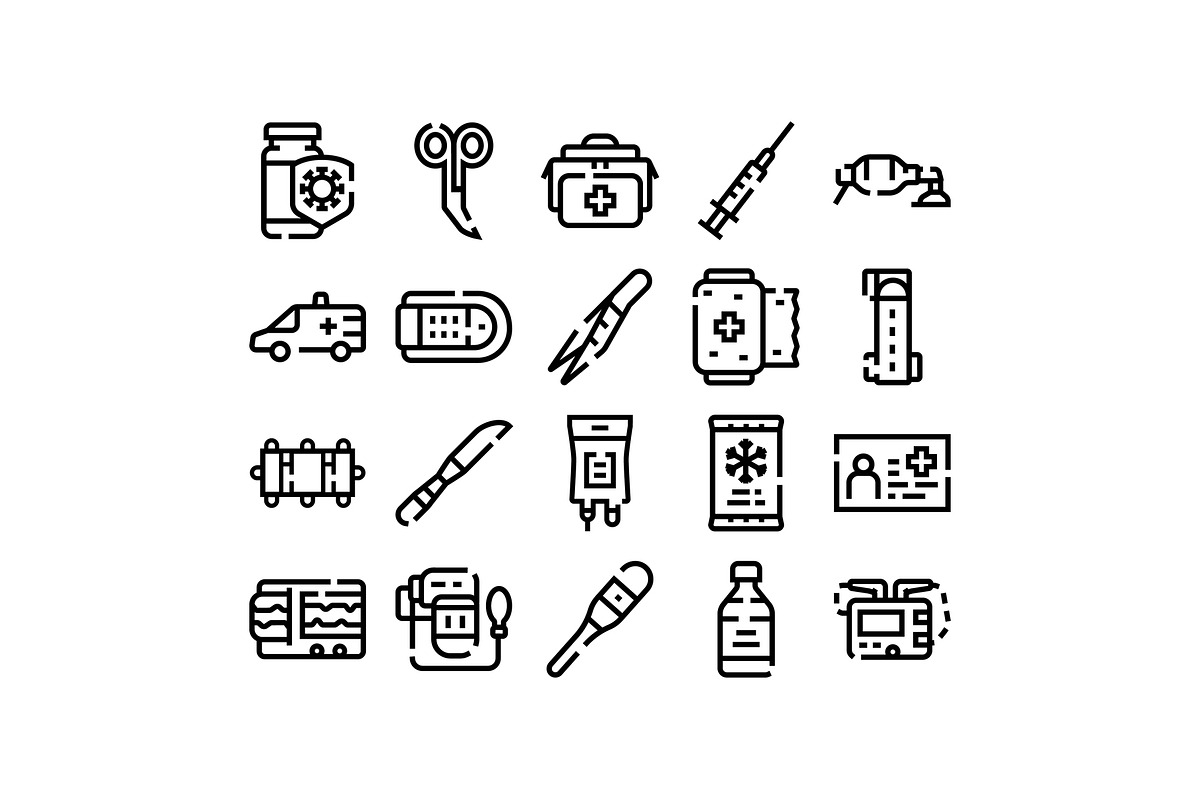 Medical emergency and first aid line, an Object Graphic by pikepicture (Photo 1 of 3)