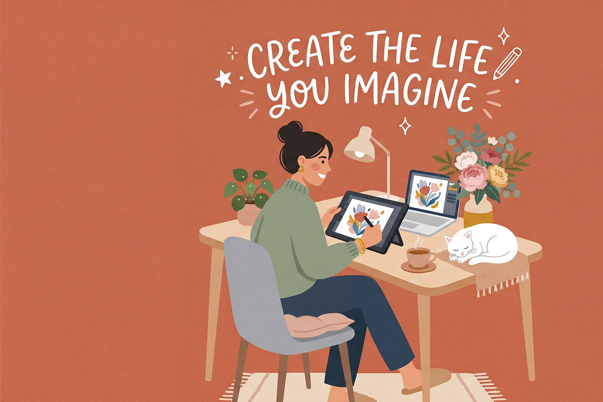 Digital Artist Motivational Quote, a Decorative Illustration by Virgo Studio