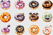 Donut Clipart Halloween Donut PNG, an Illustration by Black Bird Studio (Thumbnail 4 of 4)