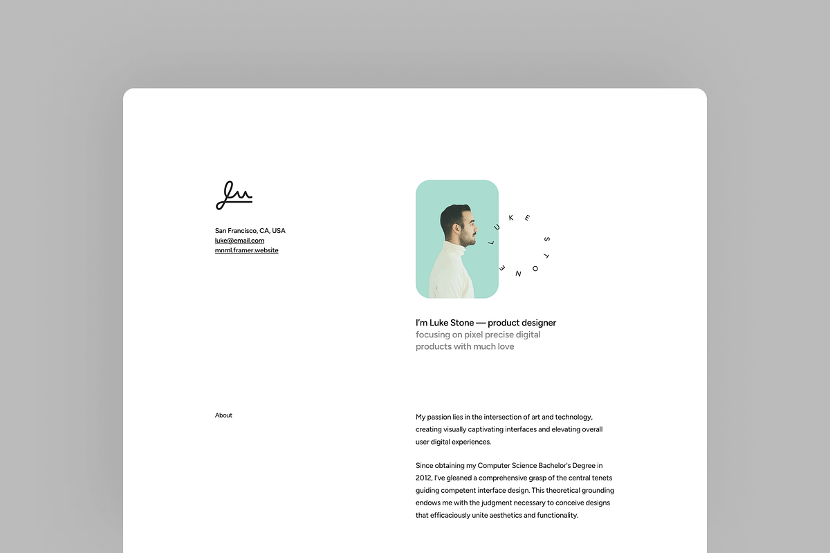 Klio - Resume Framer Template, a Websites & App Template by CocoBasicThemes (Photo 1 of 4)
