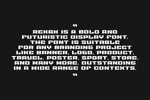 Rexak - Futuristic Font