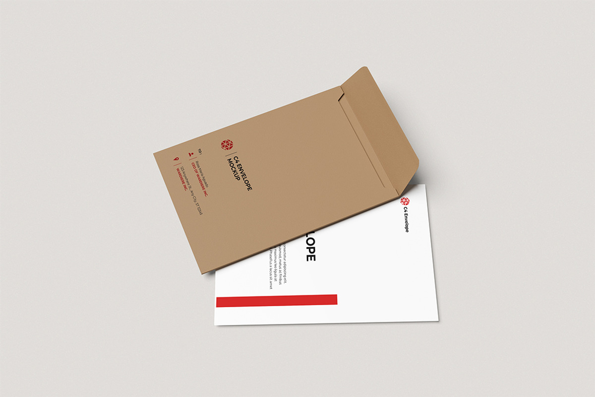 High-Quality C4 Envelope Mockup, an Advertising Mockup by swsi-studio (Photo 2 of 5)
