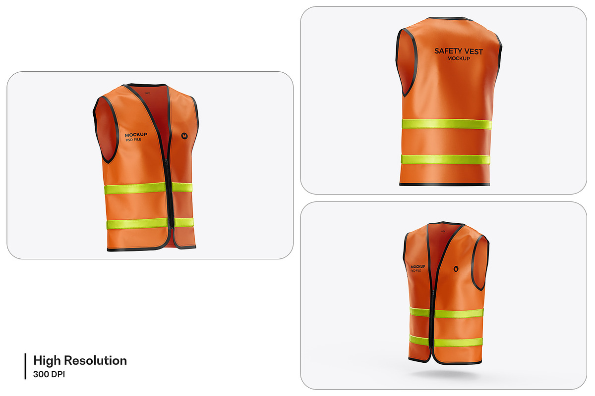 Safety Vest Uniform Mockup, an Apparel Mockup by RamStudio2 (Photo 13 of 15)