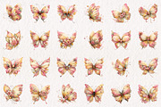 Whimsical Spring Butterfly Clipart, an Illustration by CreationArt (Thumbnail 2 of 10)