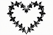 Romantic Floral Heart Clipart Set, an Illustration by Creativeshirt (Thumbnail 8 of 9)