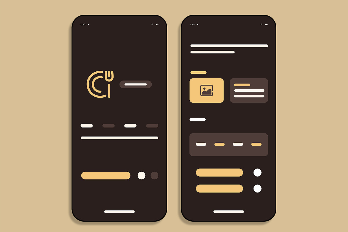 Food Mobile App Wireframe Template, a Wireframe Template by MightyDesign (Photo 2 of 8)