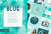 BLUE | Instagram Canva Pro Templates, a Social Media Template by Gabrielle Scarlett Design (Thumbnail 1 of 2)