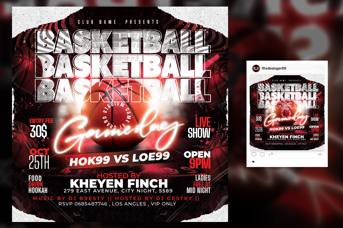 Basketball Flyer Template, a Flyer Template by RTXdesinger99 (Photo 3 of 3)
