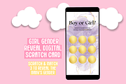 Girl Gender Reveal Scratch Card, an App Template by SunshineStudioBoutique (Thumbnail 1 of 8)