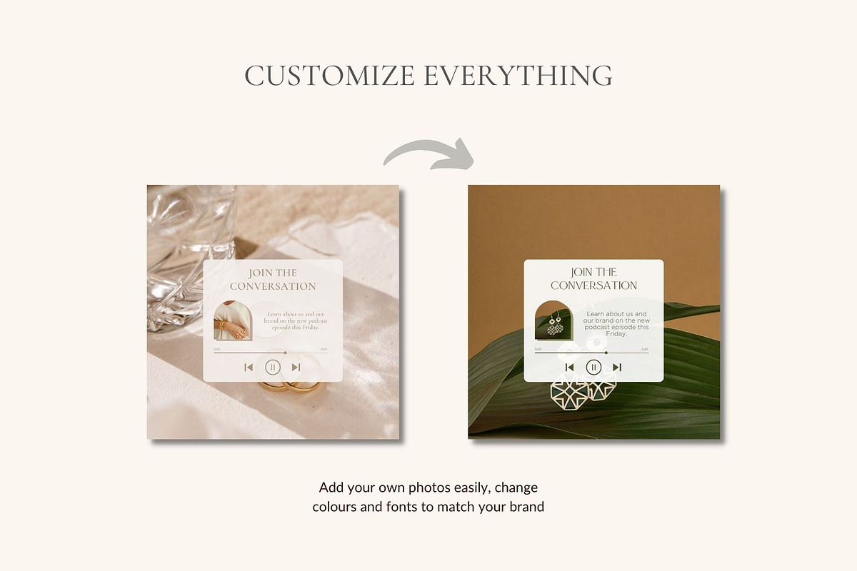 Jewellery Instagram Templates Canva, a Social Media Template by Studio Suvelle (Photo 6 of 7)