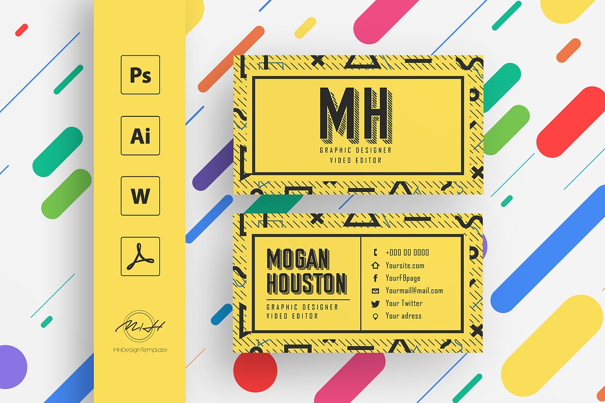 Retro Bussiness Card Template, a Business Card Template by MH Design Template (Photo 1 of 7)