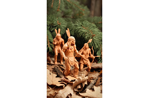 Plastic figurines of Native American, an Illustration by tilialucida