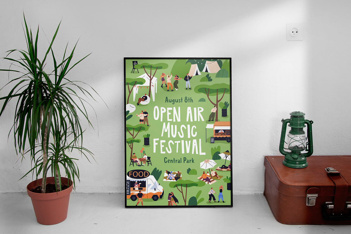 Open-air music fest posters, banner, a Background Graphic by Good Studio (Photo 10 of 11)