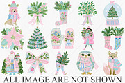 Watercolor Christmas Clipart Bundle, a Seasonal Illustration by Canvas Craft (Thumbnail 4 of 10)