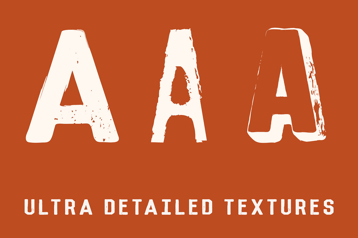 Sign Writer - textured font bundle preview 7