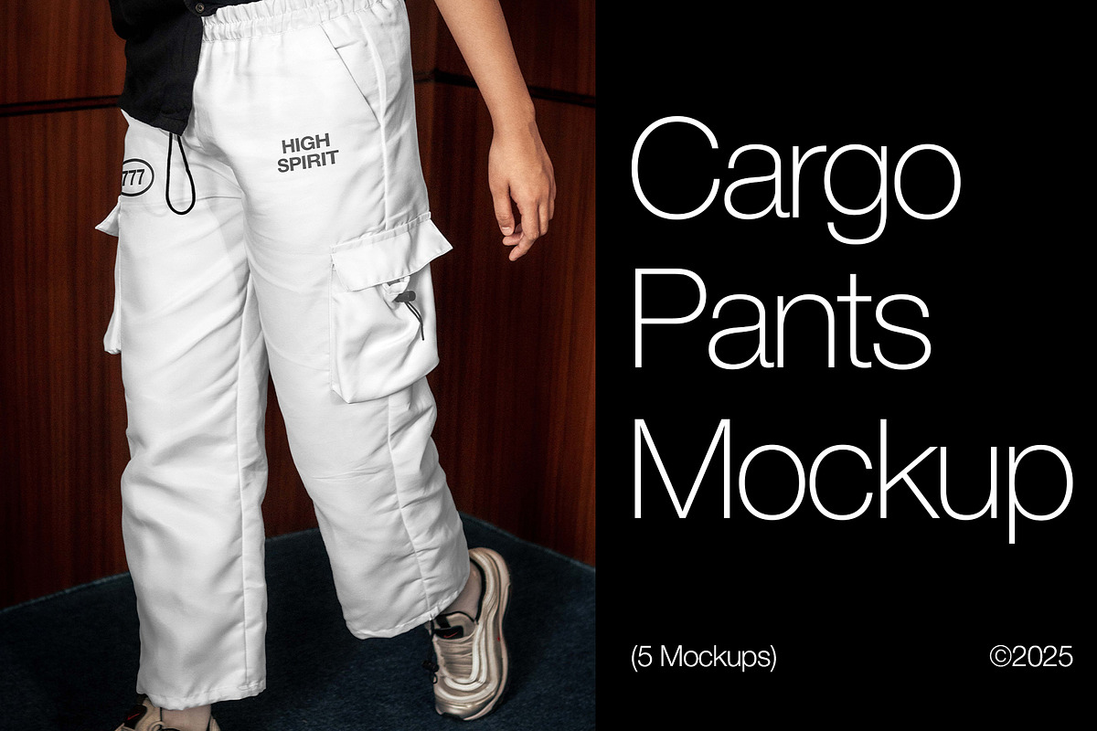 Cargo Pants Mockup Set, a Bottom Mockup by Mocktopia (Photo 1 of 10)