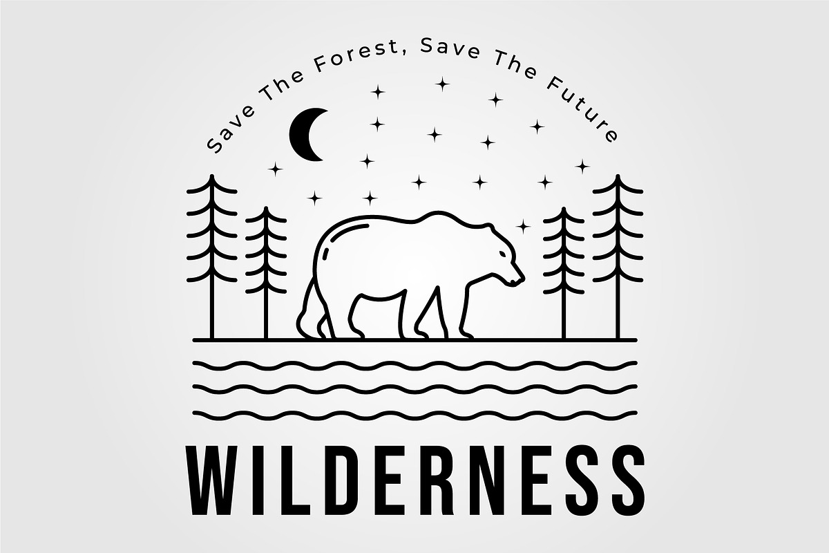 wild bear or wildlife grizzly logo, a Graphic by Rizkaarishandy_shop (Photo 1 of 2)