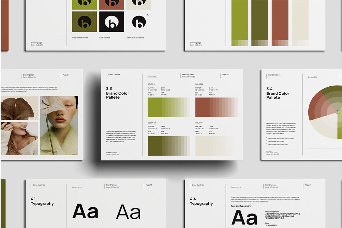 Brand Guidelines Template, a Presentation Template by yanindesign (Photo 2 of 6)