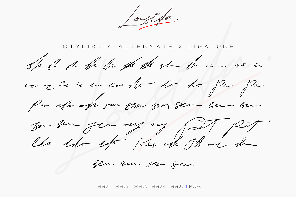 Lousita | Signature Script, a Script Font by Mozyen Studio (Photo 6 of 12)