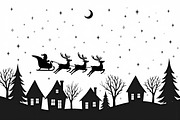Christmas Night Silhouette Set, an Illustration by BIPLOB EXPERT (Thumbnail 19 of 21)