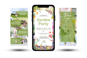 Garden Party Birthday Invitation, an Invitation Template by Earth5168