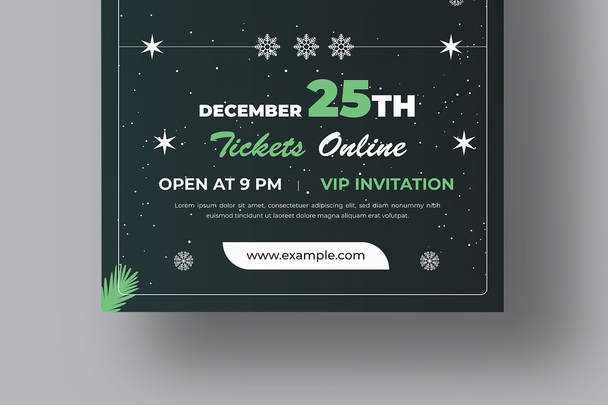 Christmas Party Flyer Layout, a Flyer Template by MightyDesign (Photo 3 of 8)