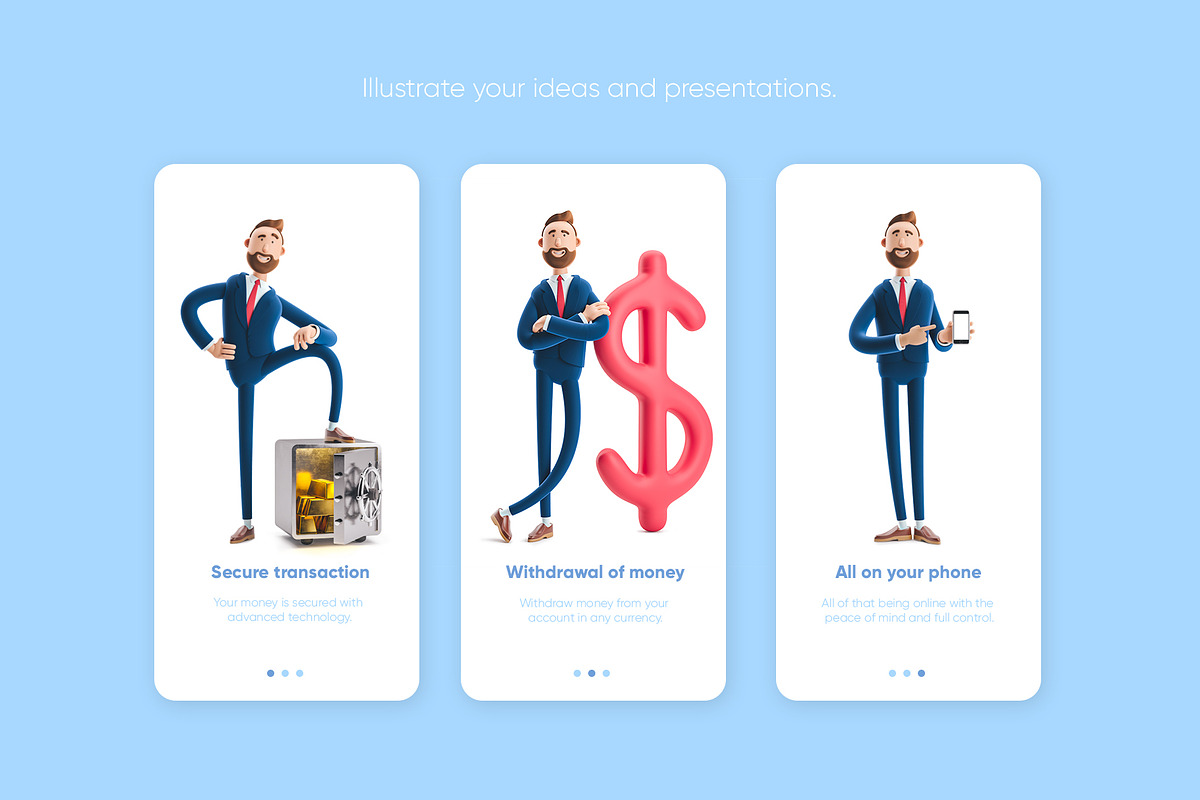 Businessman Billy Set, a Finance Illustration by Best Pixels™ (Photo 5 of 6)