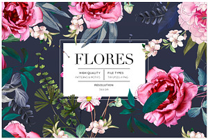 Flores, Luxurious Vibrant Patterns