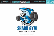 Shark Gym Logo, a Branding & Logo Template by pixelogan (Thumbnail 1 of 2)