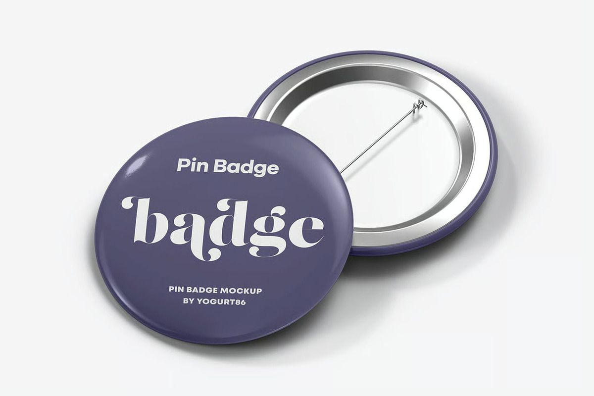 Pin Badge Mock-up, a Merchandise Mockup by zippypixelstudio (Photo 12 of 16)