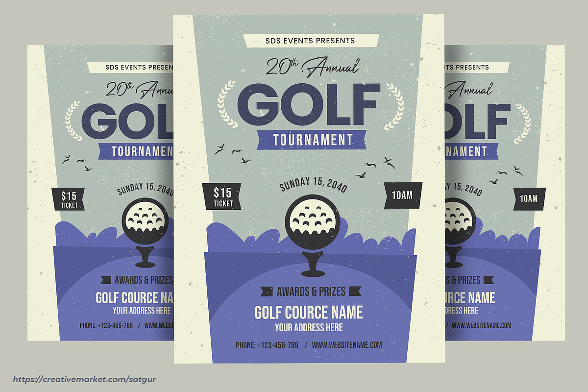Golf Flyer Template, a Flyer Template by Satgur Graphic Design (Photo 2 of 5)