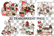 Hand Drawn Christmas Clipart Bundle, a Seasonal Illustration by Ink Gallery (Thumbnail 3 of 3)