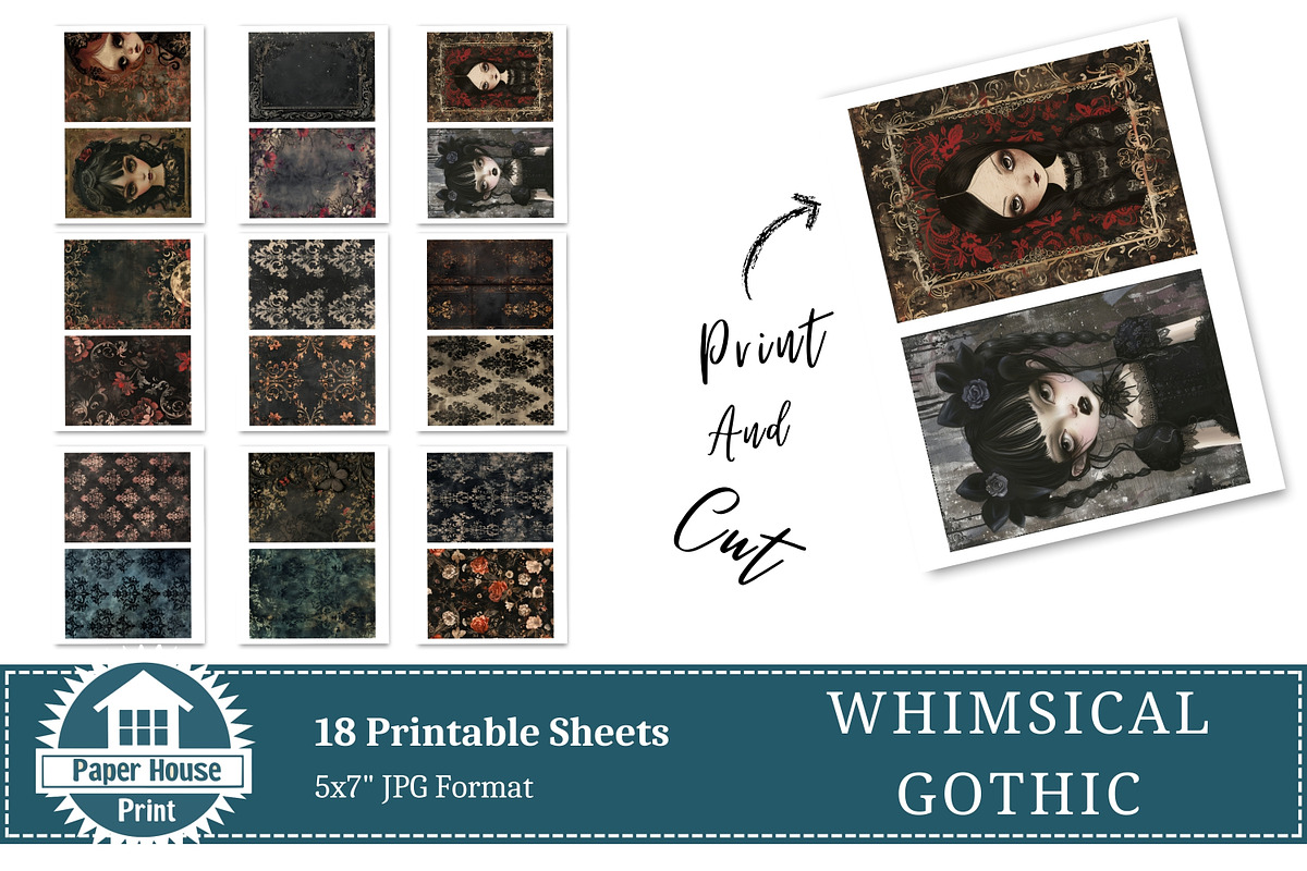 Whimsical Gothic Mixed Media Papers, an Illustration by NiiiNArt (Photo 5 of 8)