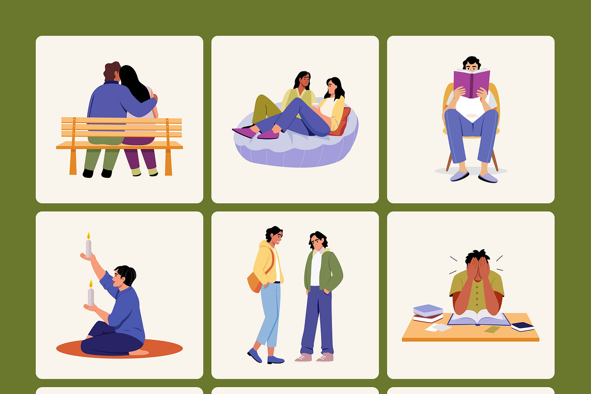 Mental Health Illustration Set, a Healthcare Illustration by Creative Stall (Photo 7 of 9)