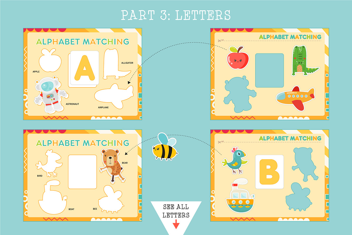 Kids Activities Cut and Glue 2-5 age, an Education Illustration by Nursery Art (Photo 4 of 9)