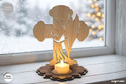 Nativity Cross Candle Holder Bundle, a Decorative Illustration by svgocean (Thumbnail 4 of 4)
