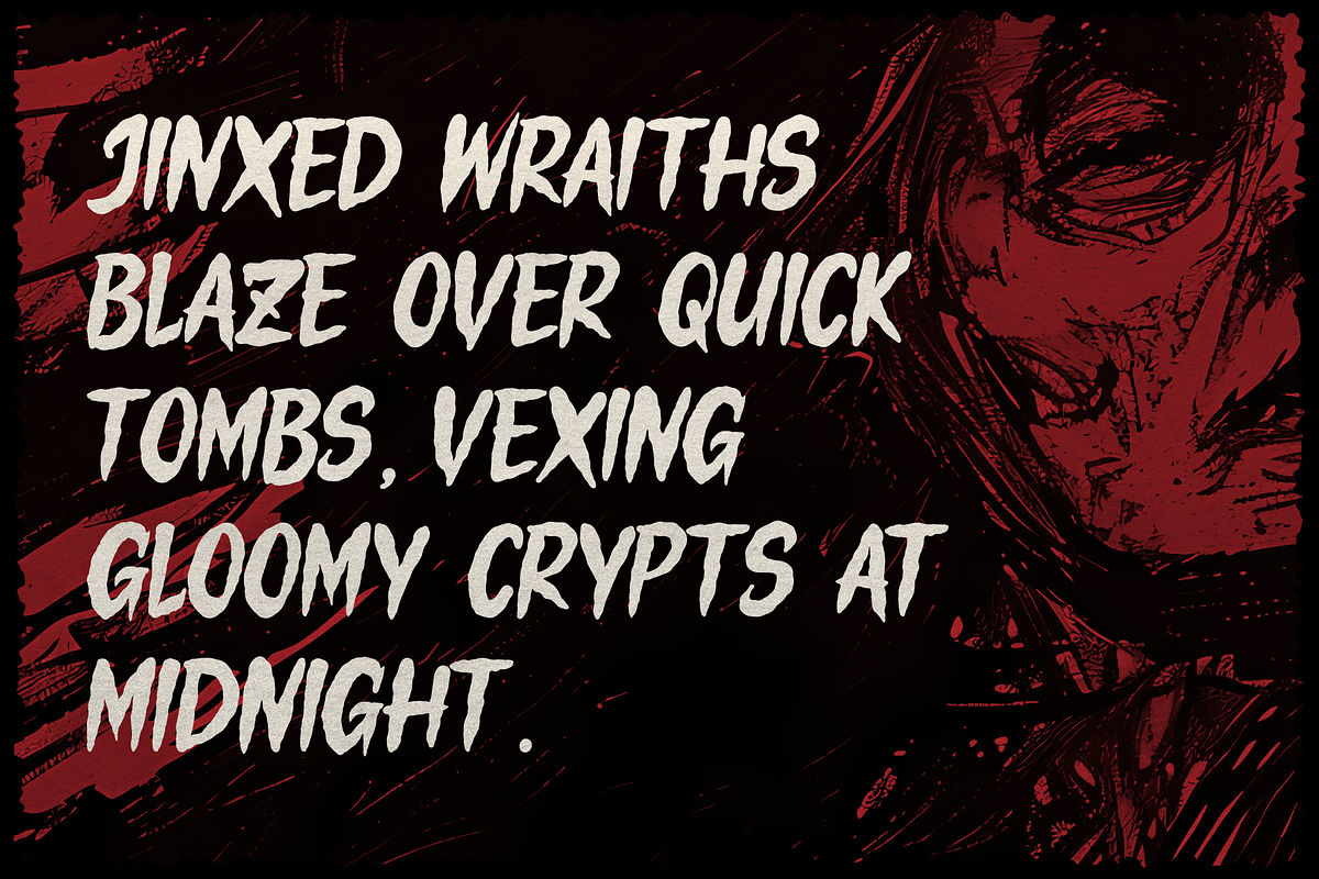 Tangkurak | Horror Font, a Font by gracetype_studio (Photo 4 of 12)